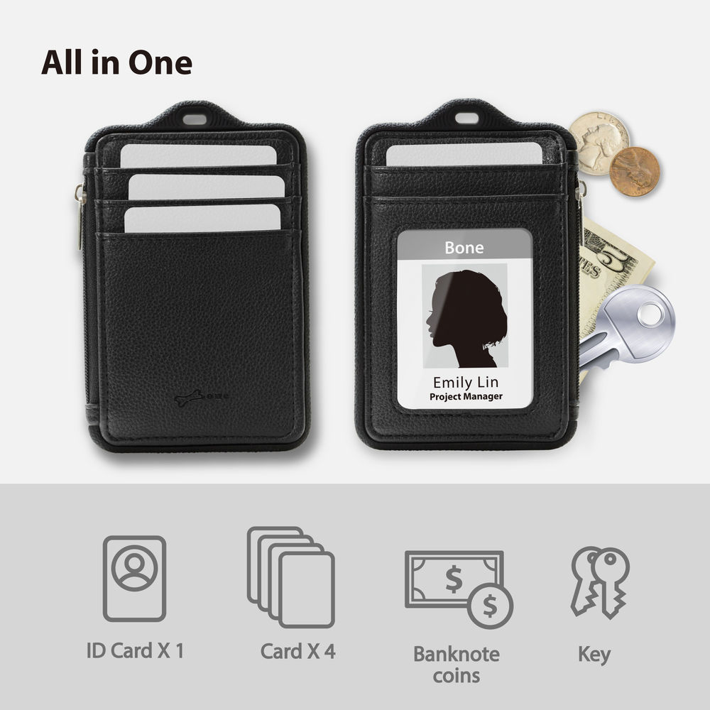 Lanyard Wallet - Genuine Leather
