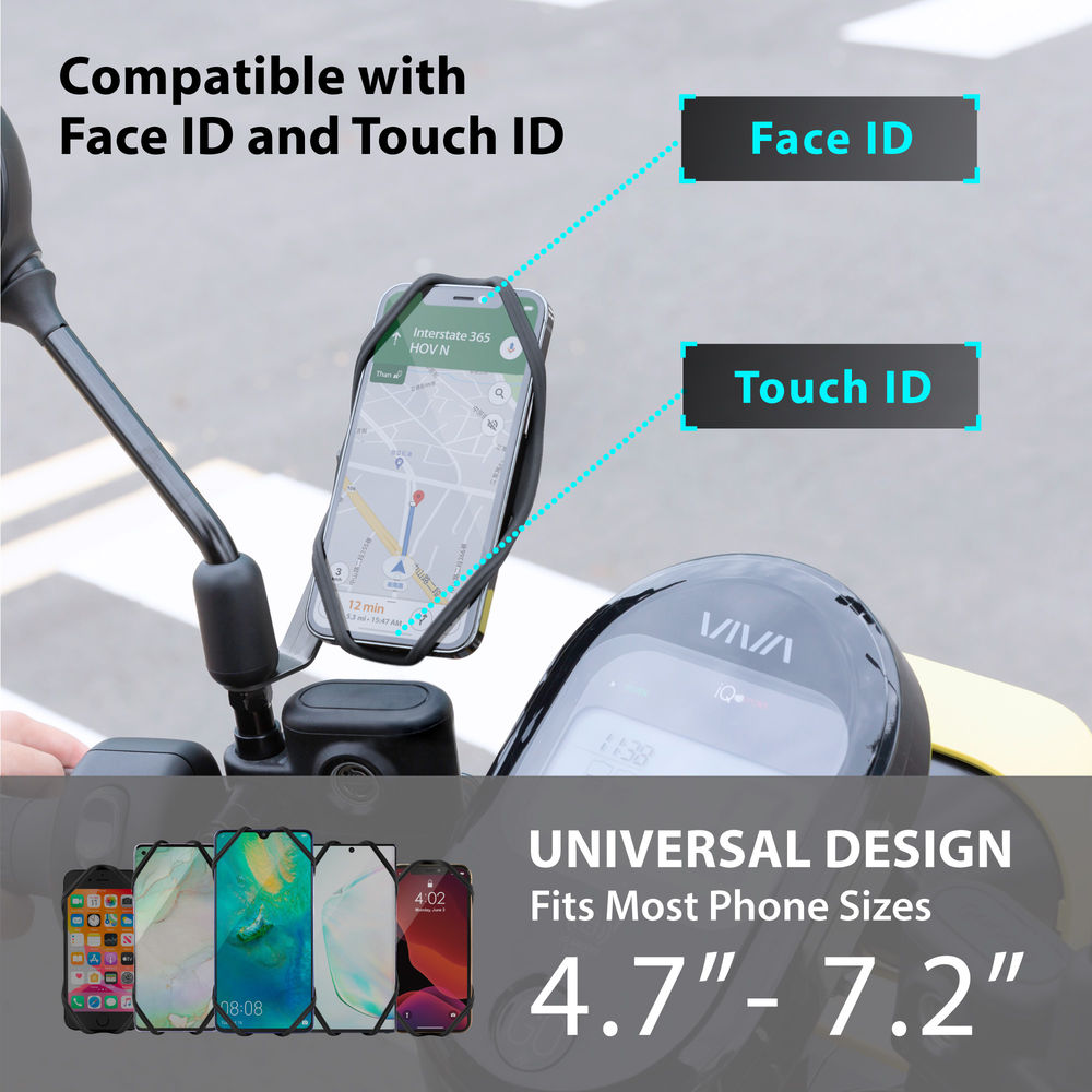 Motorcycle Phone Holder w/ Bike Tie Connect Kit - Garmin
