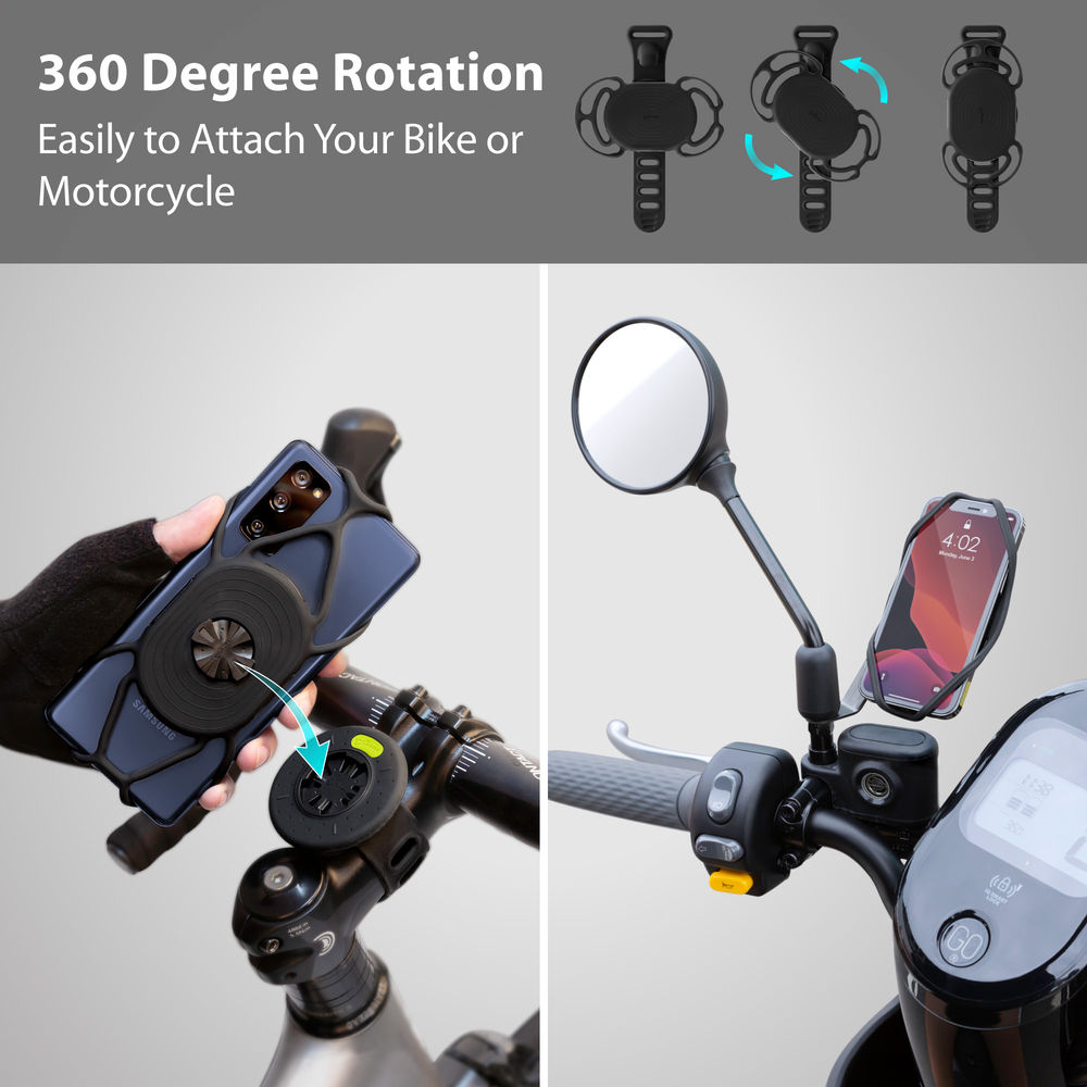 Motorcycle Phone Holder w/ Bike Tie Connect Kit - Garmin