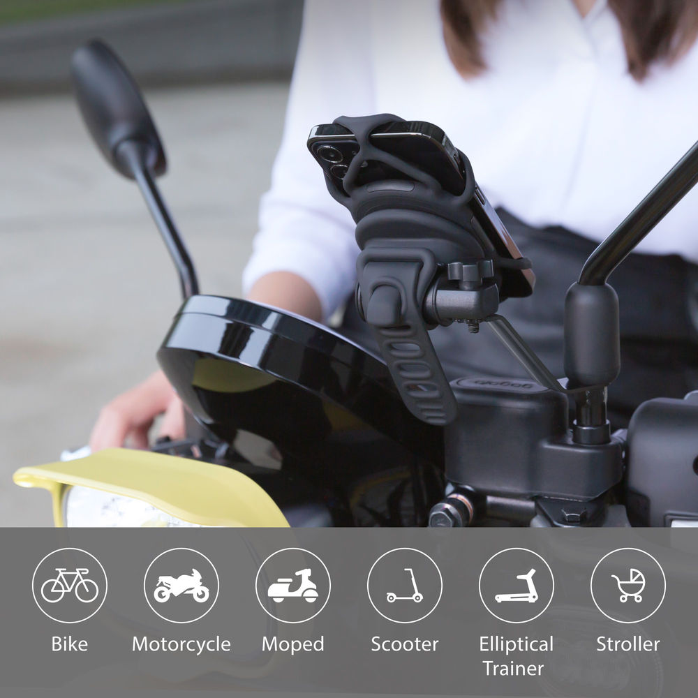 Motorcycle Phone Holder w/ Bike Tie Connect Kit - Garmin
