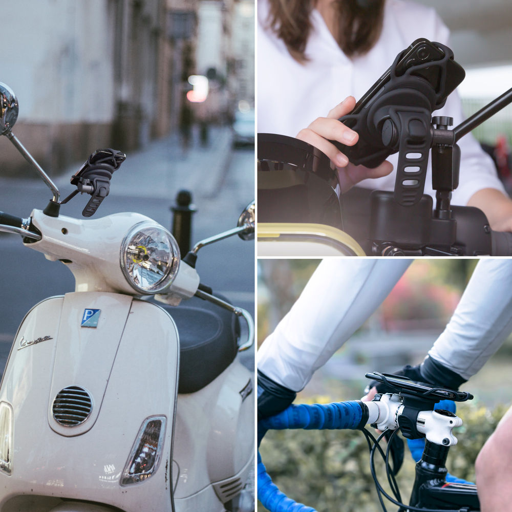 Motorcycle Phone Holder w/ Bike Tie Connect Kit - Garmin