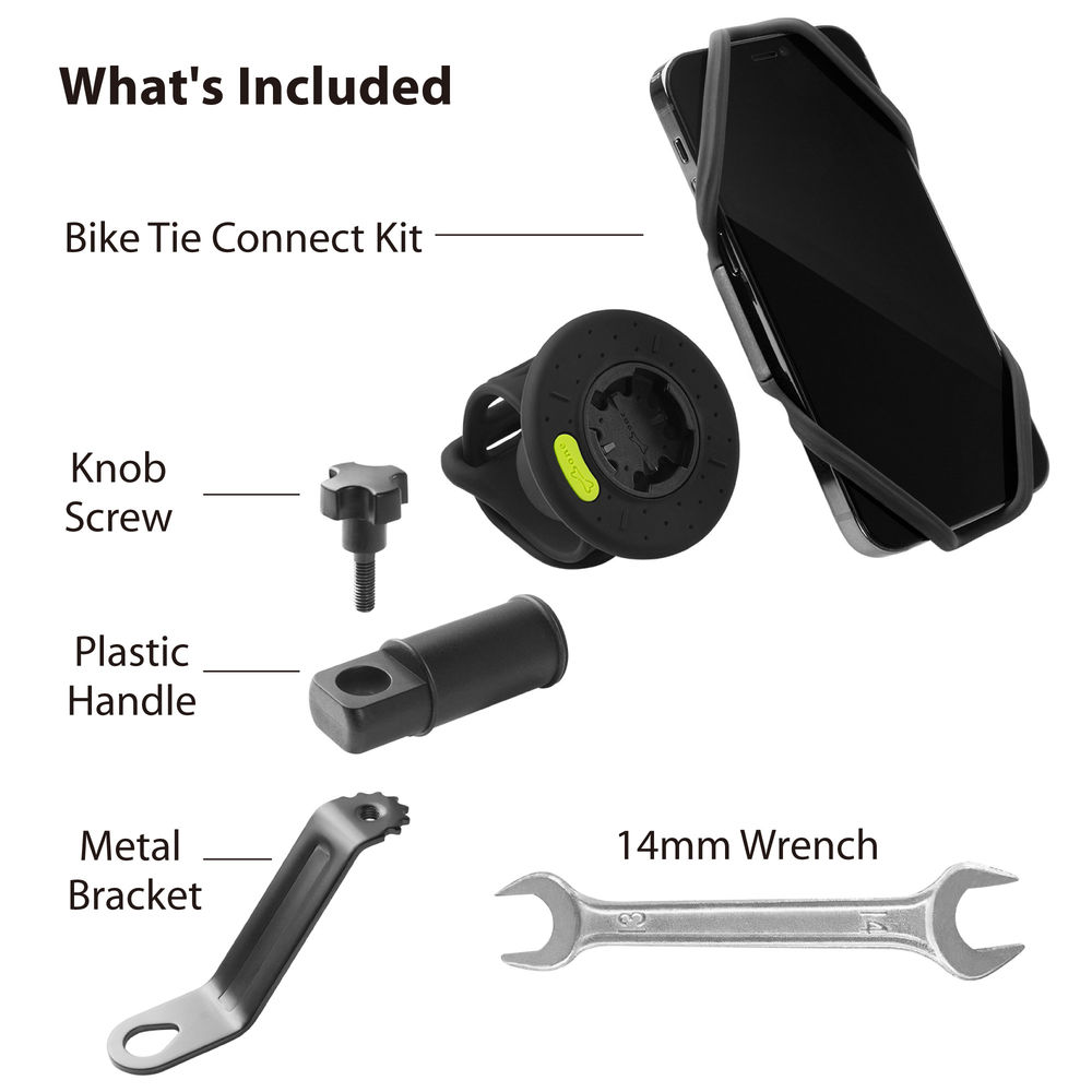 Motorcycle Phone Holder w/ Bike Tie Connect Kit - Garmin