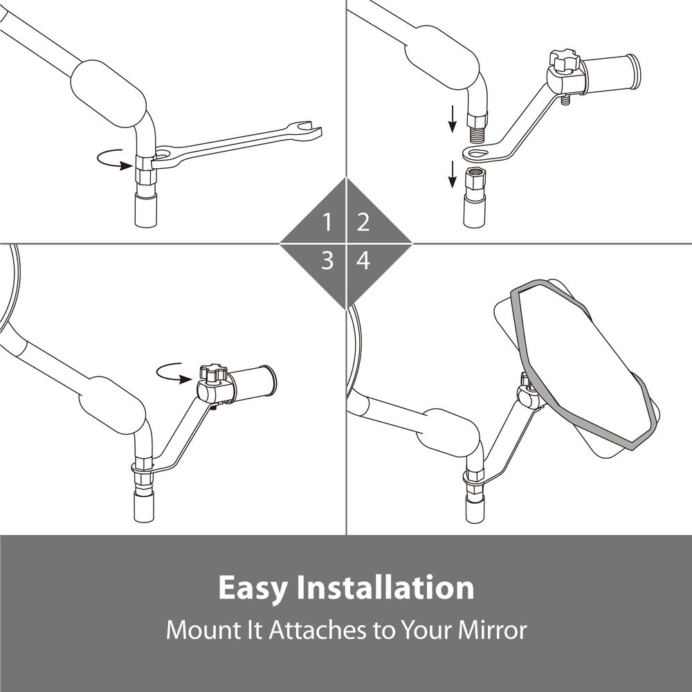 Motorcycle Phone Holder w/ Bike Tie Connect Kit - Garmin
