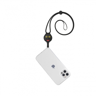 頸掛 iPhone 12 Pro Max 透明手機殼 - 喵喵貓