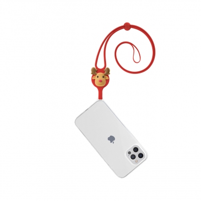 颈挂 iPhone 12 Pro Max 透明手机壳 - 麋鹿先生